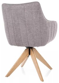 Jedálenská stolička Azalia D II, sivá / dub