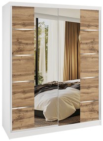 Šatníková skriňa SERENITY 133 cm dub wotan mat ME SERENITY SZP6/0/W/DW/0/HIAL