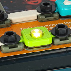 KIK Vzdelávacia súprava Malý elektronik, 58 prvkov, 12 kariet, 6+