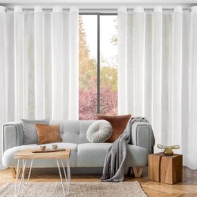 ZÁCLONA NA KRÚŽKOCH LUCY 350X250 CM BIELA