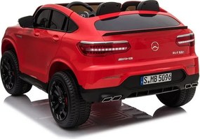 LEAN CARS Elektrické autíčko Mercedes GLC 63S LED MP3 červené lakované