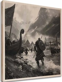 Obraz na dreve - Príchod Vikingov
