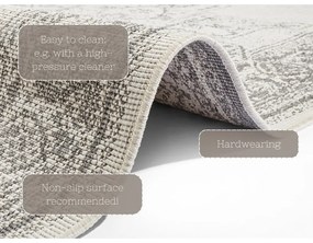 Sivo-krémový vonkajší koberec NORTHRUGS Borbon, 160 x 230 cm