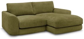 Kaki ženilková rohová pohovka (pravý roh/s leňoškou) Leonore – Bobochic Paris