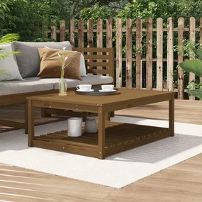 Záhradný stolík medovohnedý 121x82,5x45 cm borovicový masív 824151