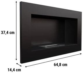 Kratki GOLF/CZARNY/TUV - Vstavaný BIO krb GOLF 37,4x64,8 cm 1kW čierna