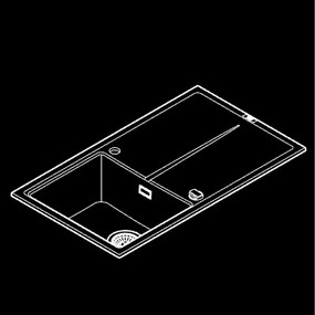 GROHE 31640AP0 - Kompozitný drez K400 860 × 500 mm granit/čierna