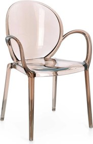 Svetlohnedá plastová záhradná stolička Camilla – Bizzotto