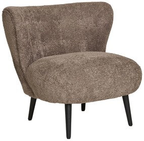 Hnedé kreslo z textílie buklé Covelo – House Nordic