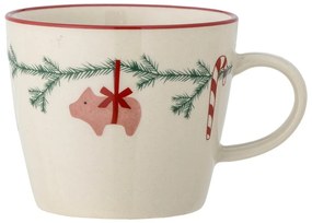 Krémový hrnček na cappuccino s vianočným motívom z kameniny 300 ml Yule – Bloomingville