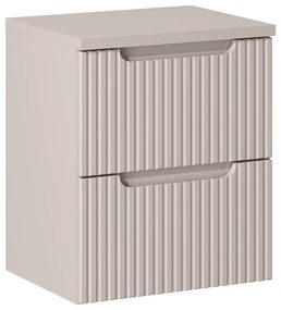 Závesná skrinka pod umývadlo Nova Cashmere II s doskou 50 cm kašmírová