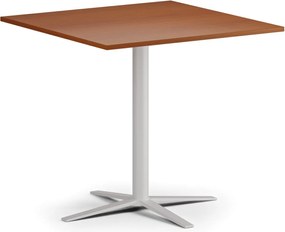 Konferenčný stolík AURA, 60x60 cm, biela podnož, čerešňa