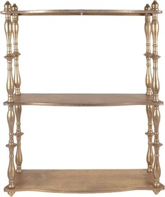 Wall Rack 60x22x76 Cm Gold Colored Metal - 60*20*76 cm