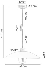 ONLI - Luster na lanku OHANA 1xE27/22W/230V dub