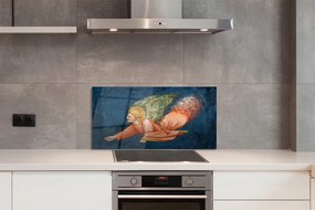 Sklenený obklad do kuchyne Art okrídlený anjel 120x60 cm