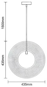 Drevený luster na lanku 1xE27/60W/230V pr. 43,5 cm masív/dyha/kaučukovník