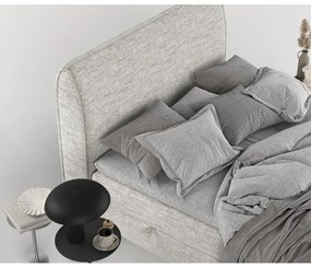 Svetlosivá boxspring posteľ s úložným priestorom 200x200 cm Melba – Maison de Rêve