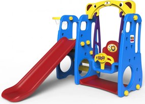 Ramiz Záhradná šmýkačka 3v1 Swing Basketbal pre deti Modrá