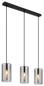 Globo 21002-3H - Luster na lanku OLLY 3xE14/25W/230V čierna
