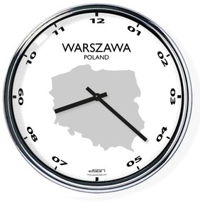 Kancelárske nástenné hodiny: Varšava,  Výber farieb Svetlé