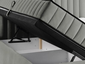 Posteľ Joy 180x200 cm,svetlo šedá látka