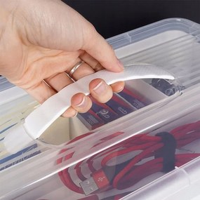 Organizér, úložný box 2v1, multifunkčný, biely STORMAX - 6 l, 32 x 23 x 11 cm