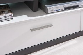 Obývacia stena Caracas kombi 333, grafit/biely lesk, s osvetlením