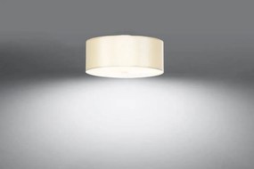 Stropné svietidlo Skala, 1x biele textilné tienidlo, (biele sklo), (fi 30 cm)