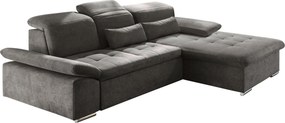 XXXLutz ROHOVÁ SEDAČKA, textil, kompozitné drevo, tmavosivá MID.YOU - Sedačky - 002220026705