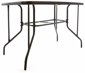 Záhradný polyratanový set - 4 stoličky a sklenený stôl