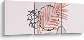 Obraz - Fialový minimalizmus N⁰3 (s hodinami) (90x30 cm)