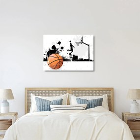 Sklenený obraz - Hráč basketbalu (70x50 cm)