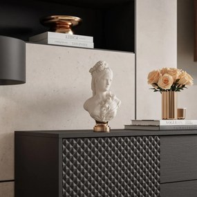 KOMODA KAREEM SO ŠUPLÍKMI ČIERNA 97 cm