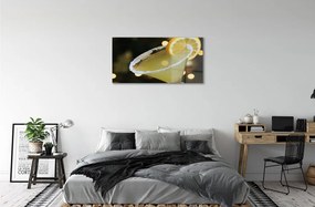 Obraz na skle koktail citrón 140x70 cm
