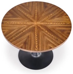 Jedálenský stôl CARMELO 75x100 cm čierna/hnedá