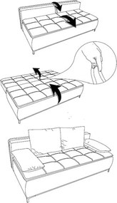 Rozkladacia pohovka Sweet, tmavofialová látka