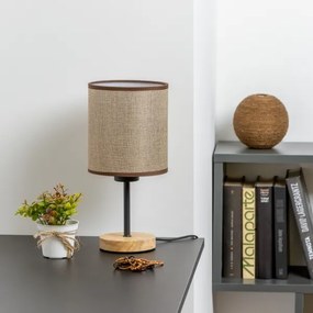 Brilagi - Stolná lampa NUBILA WOOD 1xE27/25W/230V dub/hnedá