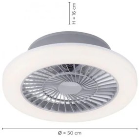 Leuchten Direkt 14645-55 - LED Svietidlo s ventilátorom LEONARD LED/27W/230V