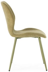 Zelené čalúnené jedálenské stoličky v súprave 4 ks Ansu – Marckeric