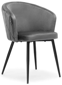 Jedálenská stolička HAMPTON zamatová, grafitová