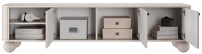 TV stolík Vespera 3D 187 cm - kašmírová / čierna / kašmírové nohy
