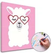 Maľovanie podľa čísel ZAMILOVANÁ LAMA