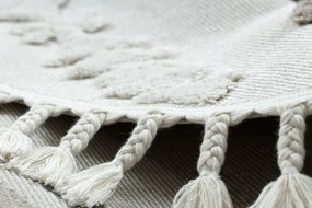 Detský koberec YOYO EY80 kruh biely / béžový, líška