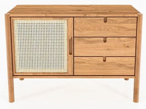 Nízka komoda z dubového dreva 97x69 cm Pola - The Beds