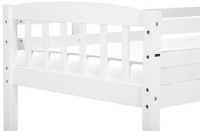 Poschodová posteľ s úložným priestorom 90 x 200 cm biela REVIN Beliani