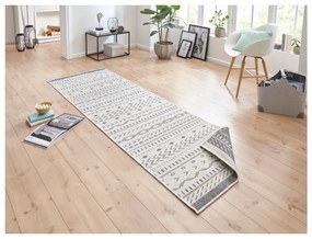 Sivo-krémový vonkajší koberec NORTHRUGS Kuba, 250 x 80 cm