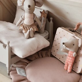 Mini podložka s volánom broskyňová