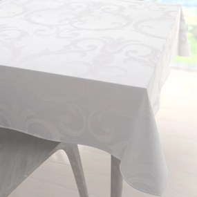 Biante Dekoračný štvorcový obrus Monako PM-125 Veľký zámocký vzor biely 100x100 cm