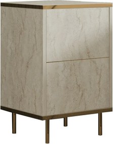 Nočný stolík Imaj Travertine and Gold