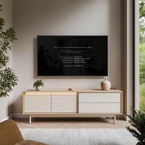 TV stolík QUENTIN dub + kašmír 160 cm